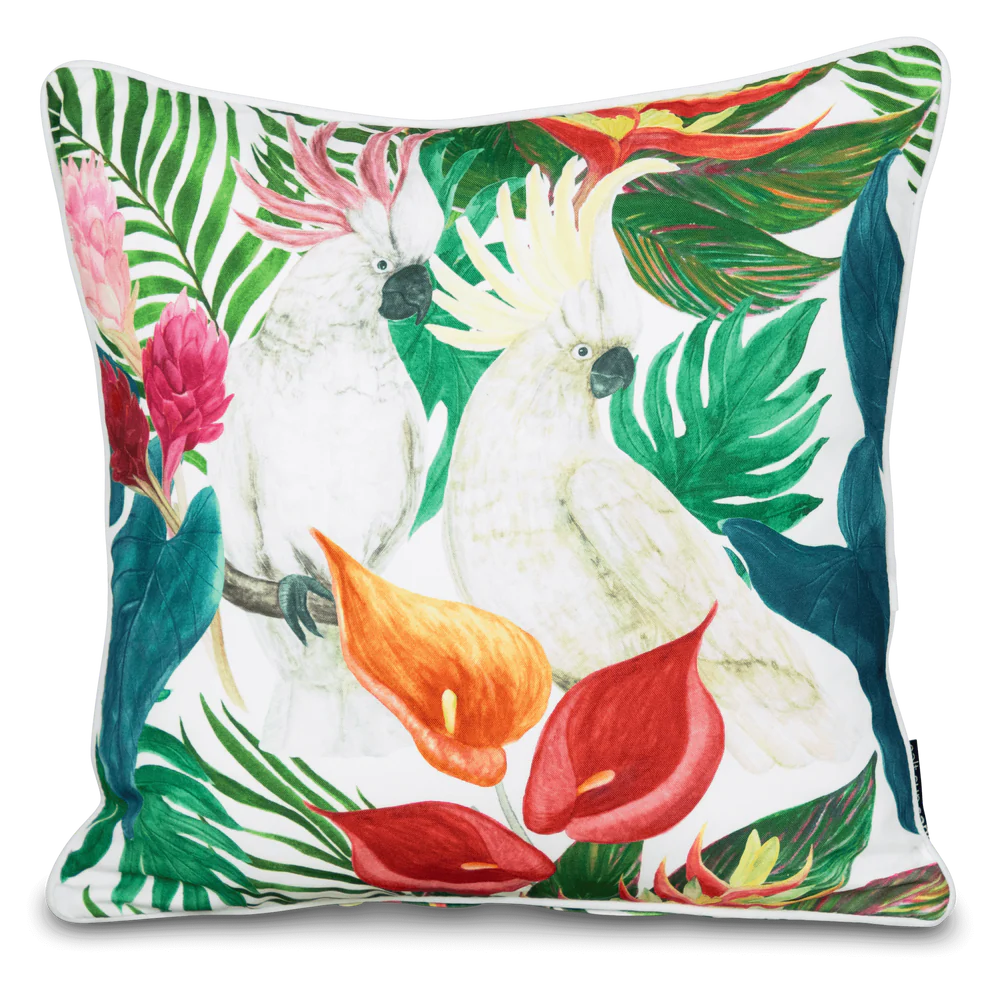 Bondi Cockatwo - Piped Out-Door Cushion