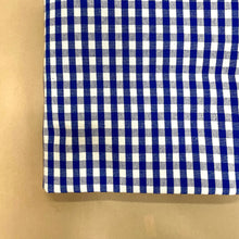 Gingham Check Blue Cotton Tablecloth