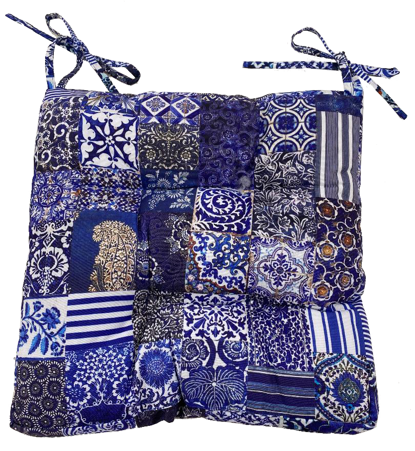 Anna Chandler Indigo Canvas Chair Pad
