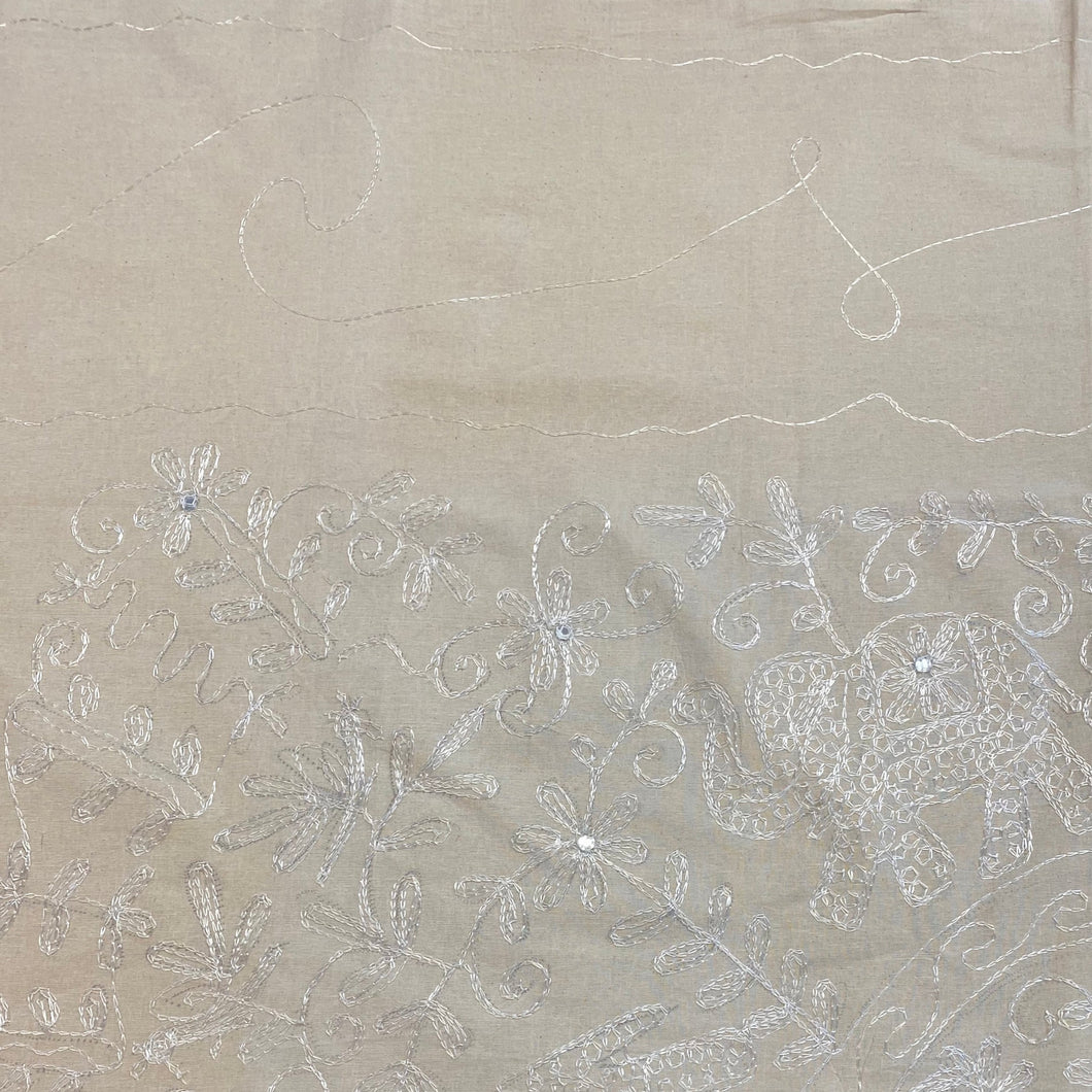 Calico Silver Embroided Bedspread