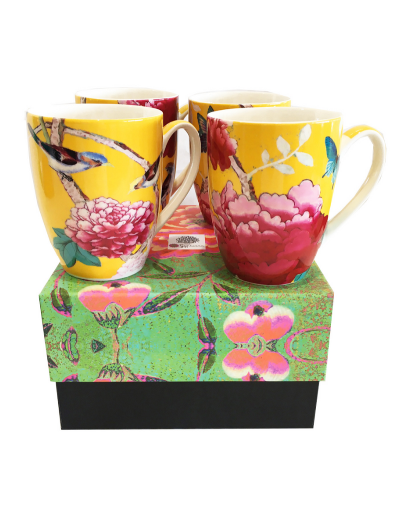 Anna Chandler Mugs Saffron Yellow Calico House