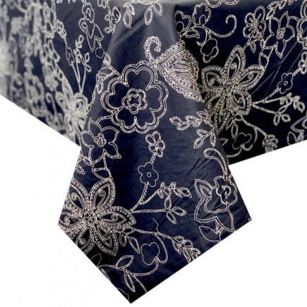 Paisley Navy Stain Proof Tablecloth