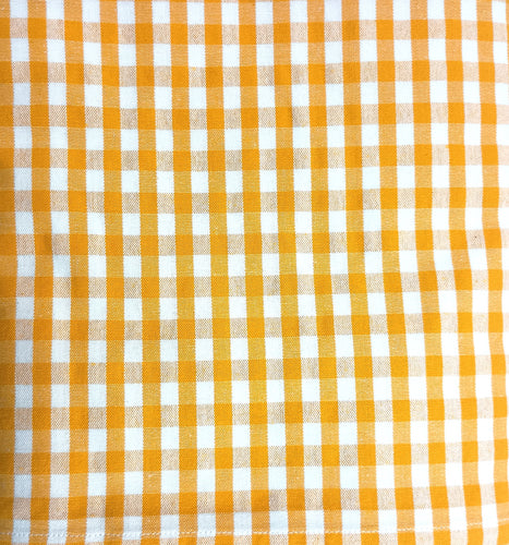 Gingham Yellow Check Cotton Tablecloth