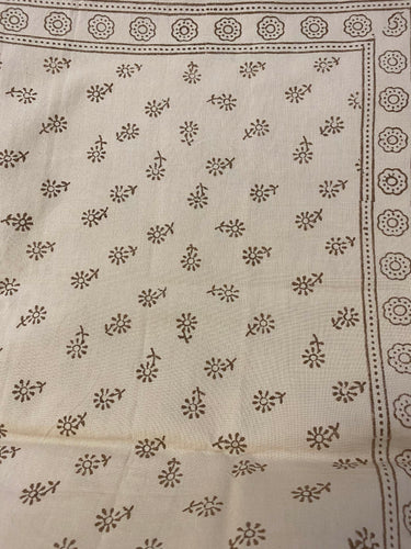 Indian Block Print Tablecloth - Flower