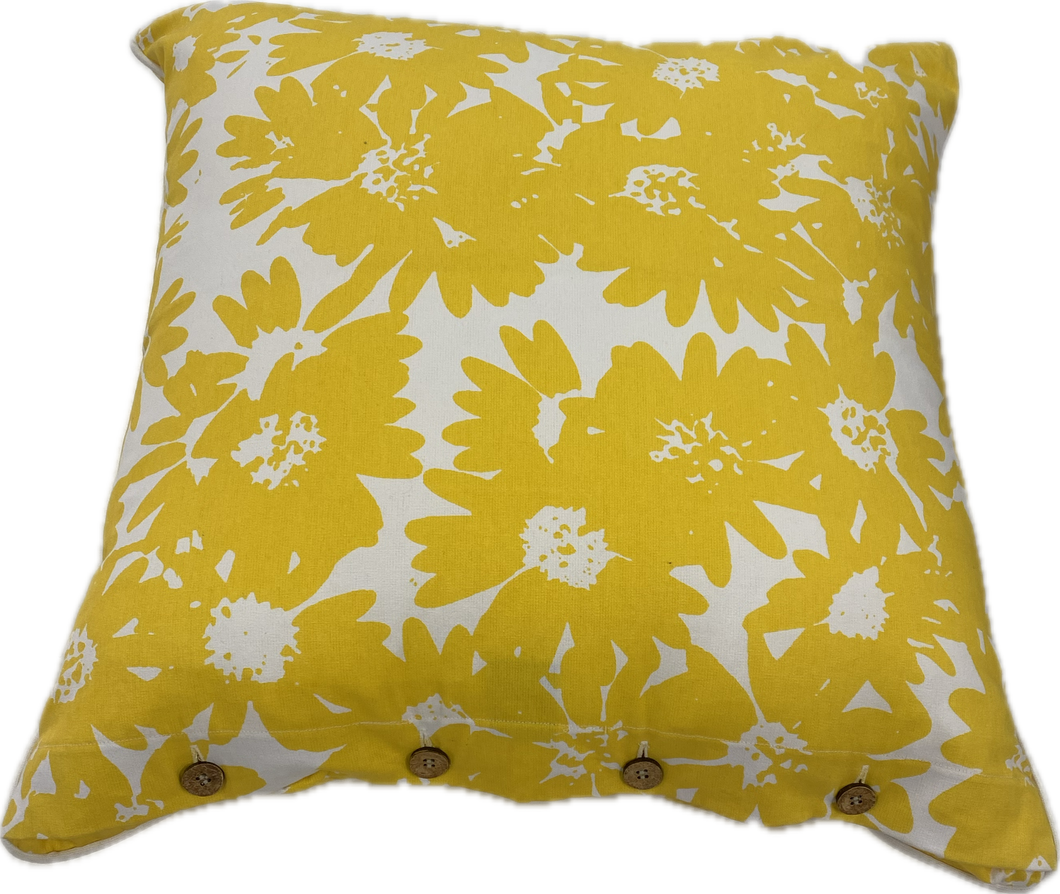Martini Yellow Cotton Cushion Cover