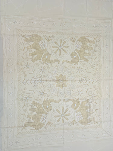 Calico Gold Embroided Bedspread