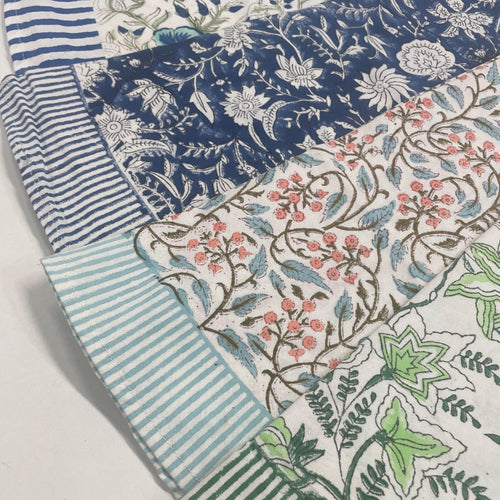Block-Printed Cotton Tablecloths - Round
