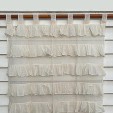 Ruffle Tab Top Curtain - Beige