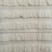 Ruffle Tab Top Curtain - Beige