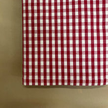 Gingham Red Check Cotton Tablecloth