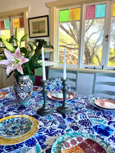Anna Chandler Canvas Tablecloth Blue Mosaic - 140 x 250cm
