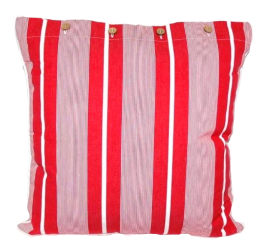 Finley Red Cotton Cushion Cover