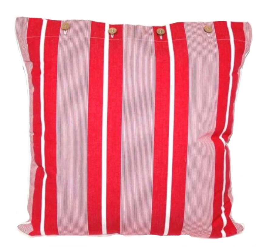 Finley Red Cotton Cushion Cover