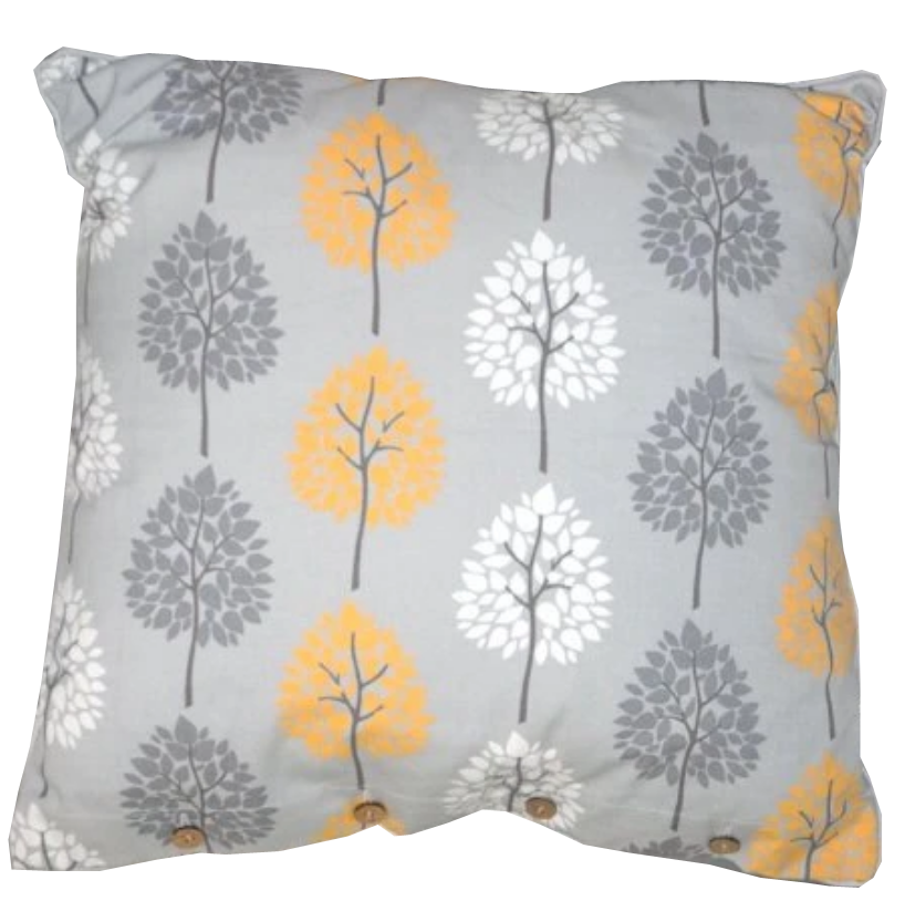 Tree Print Grey Cotton Cushion Cover