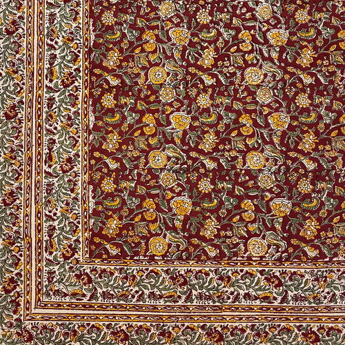 Indian Block Print Bed Throw