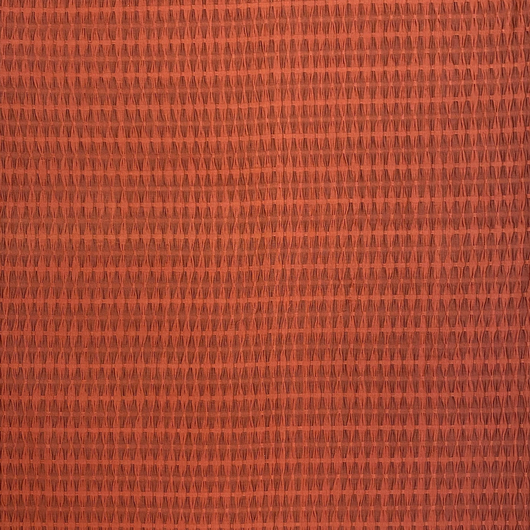 Orange Seersucker Cotton Bedspread