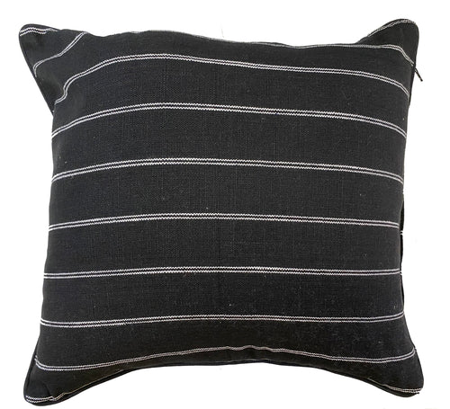 French Country Black Cotton Cushion Cover