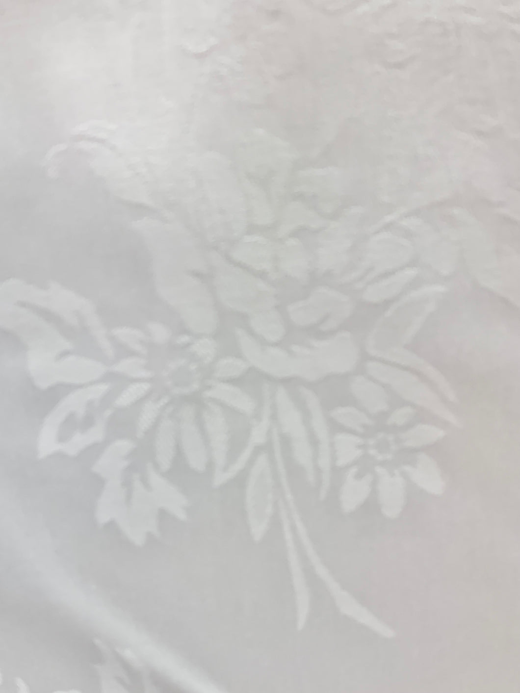 White Damask Fabric 140cm