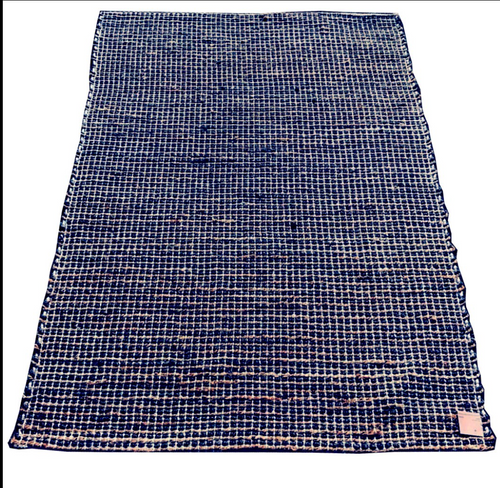 Royal Blue Iris Jute Rug