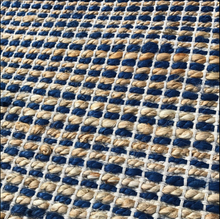 Royal Blue Iris Jute Rug