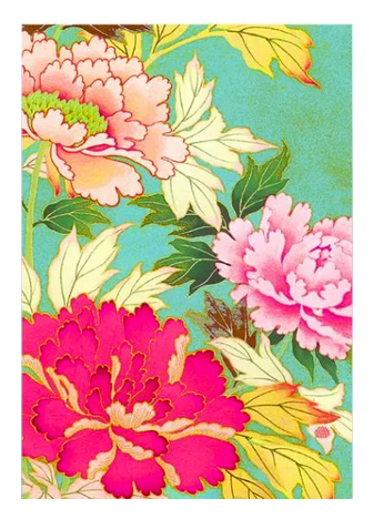 Anna Chandler Tea Towel in Kimono Flowers
