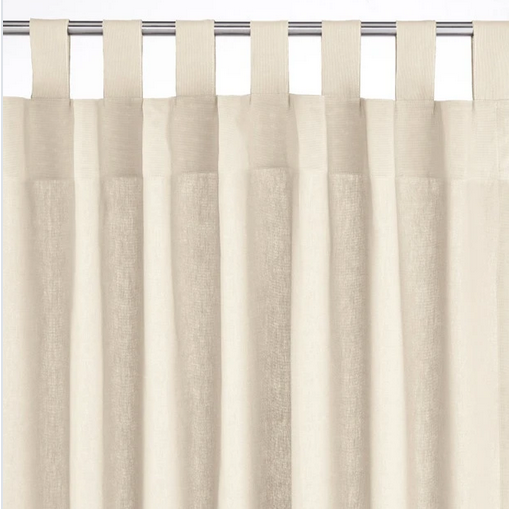Cotton and Linen Tab Top Curtain