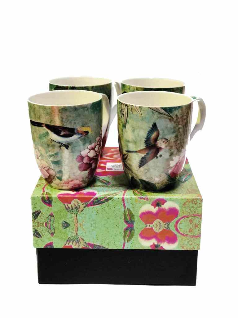 Anna Chandler set of 4 Mugs in Chinoiserie