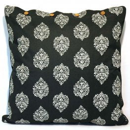 Avalon Charcoal Cotton Cushion Cover