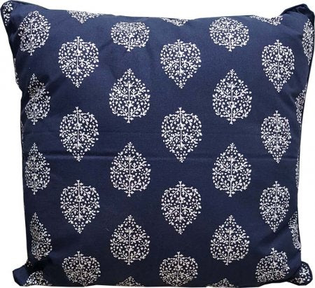 Avalon Navy Cotton Cushion Cover