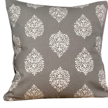 Avalon Grey Cotton cushion cover