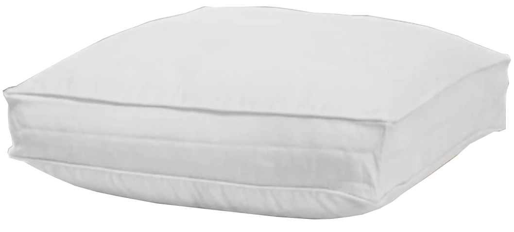White Boxed Floor Cushion Cover
