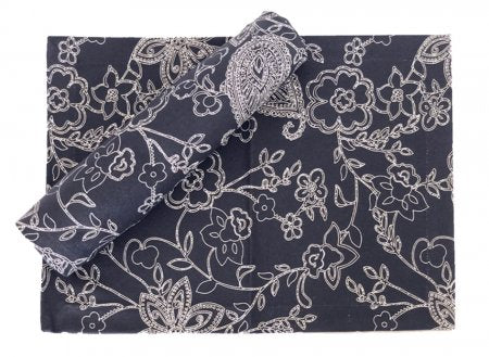 Paisley Navy Stain Proof Table Runner