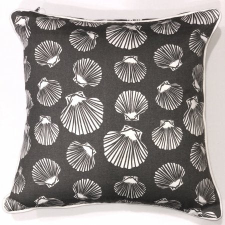 Shell Grey Cotton Cushion Cover