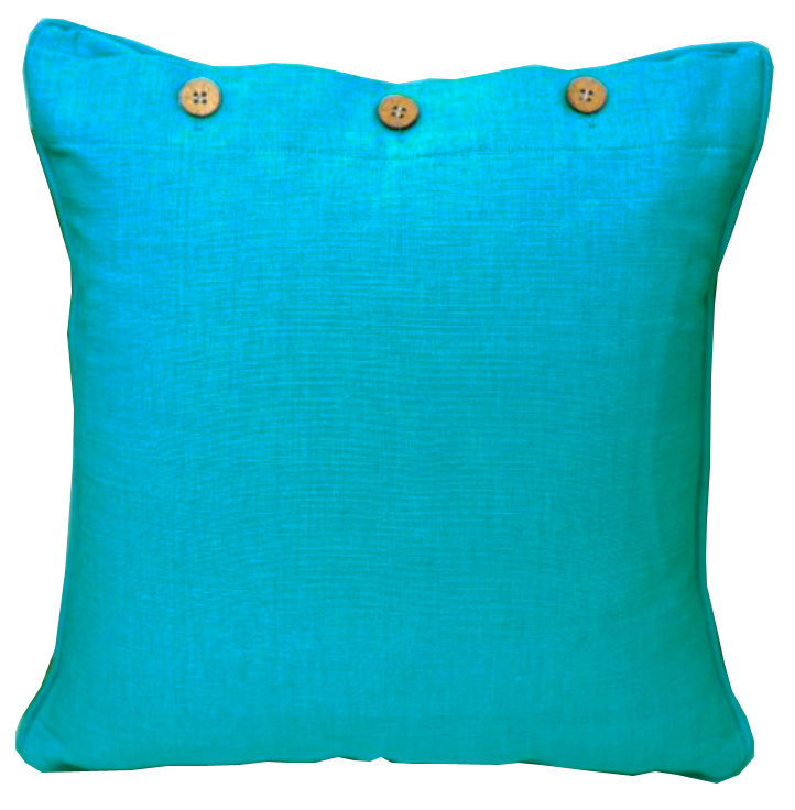 Turquoise Cotton Cushion Cover
